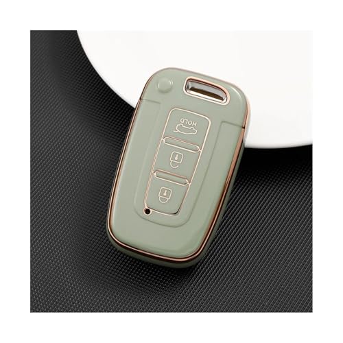 Coque pour clé Hyundai Sonata 8 9 robuste avec porte-clés vert