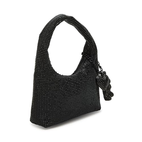 Steve Madden Teddie Rhinestone Hobo with Bear Hang Off, Black2