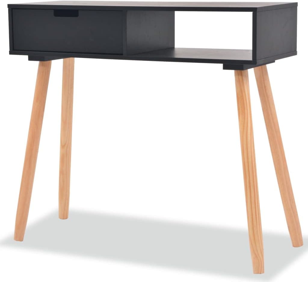 vidaXL Solid Pinewood Console Table Wooden TV Stand Table Home Multi Colors