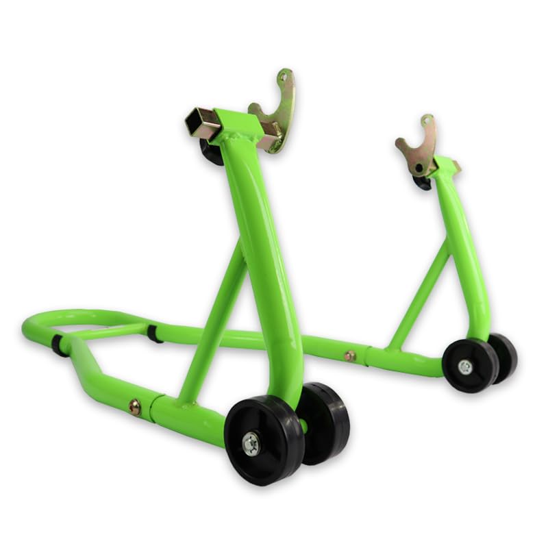 Béquille lève-Moto Support Roue arrière avec fourches pour Prise sur diabolos - Vert