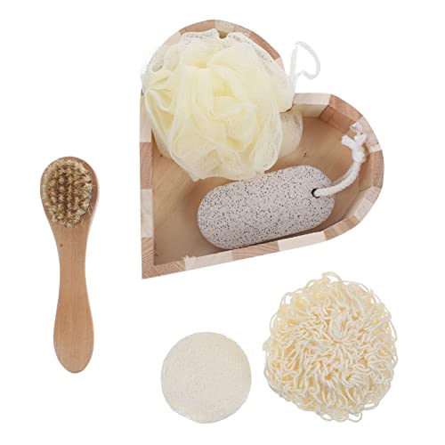 WOFASHPURET 1Set Bath Spa Present with Pumice Stone Loofah Slice Body Scrubber Kit for Women Birthday Present for Self Care Relaxation Exfoliating Shower Essentials