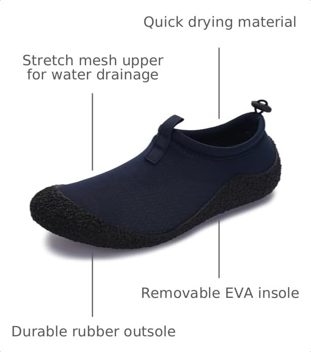 Image of WHITIN Water Shoes for Women and Men with Reinforced Toe Cap | Multi-Purpose Aqua Socks