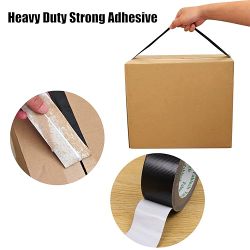 Image of Black Duct Tape Heavy Duty, 9 Mil Thickness, 2 Inch x 30 Yards, Waterproof Strong Adhesive with No Residue, Flexible, Tear by Hand for Indoor Outdoor Repairs, DIY, Industrial & Professional Use