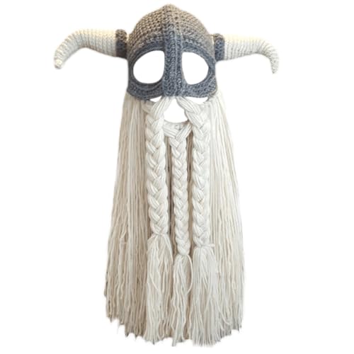 Chapeau de diable en tricot avec cornes pour costume d'Halloween adulte