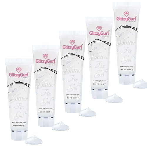 GlitzyGurl Glitter Fix Gel Face Body Primer – Adhesive for Glitter