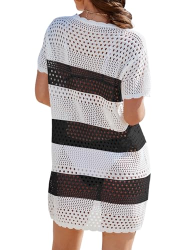 Image of Buauty Womens Swimsuits Coverup Bathing Suits Cover Ups Crochet Swimwear Bikini Beach Dresses 2026 Vacation Outfits