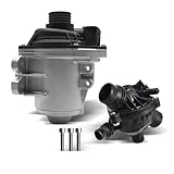WFLNHB Electric Engine Water Pump Bolts and Thermostat 11537549476 Replacement for BMW 640i 535i 740i 740Li 535xi X1 X3 X4 X5 X6 Z4 3.0L L6, 11517632426