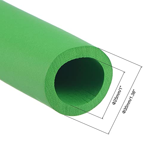 Image of uxcell Foam Tubing for Handle Grip Support, 25mm ID 35mm OD 1m Length Green