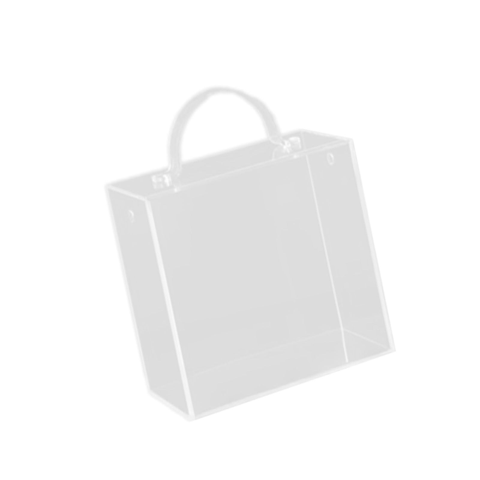 Piceioep Unique Clear Handheld Box Square Flower Holder Suitable for Floral Arrangements and Festival Presentations Modern Flower Container