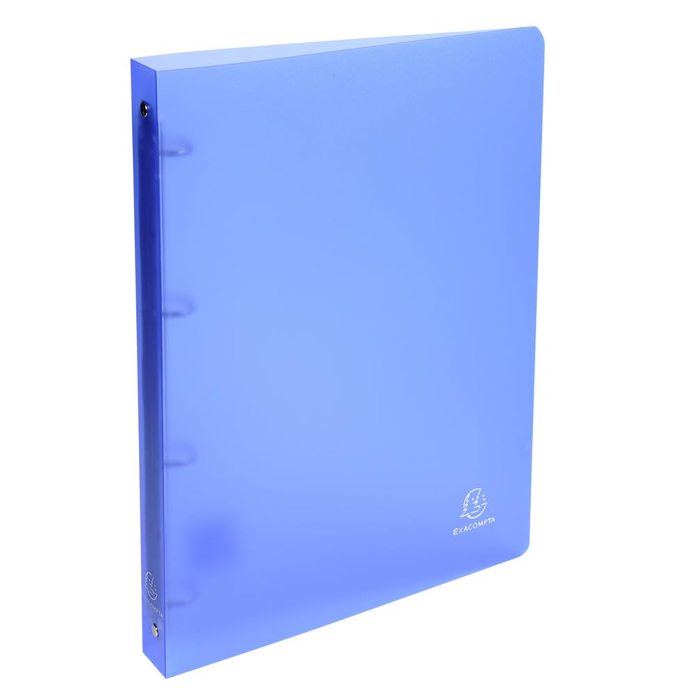 Exacompta - Ref. 514699E – Karton mit 10 halbfesten Ordnern PP Chromalin – 4 runde Ringe 20 mm – Rücken 30 mm – Außenmaße 32 x 25 cm – Format A4 – sortiert