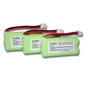 vhbw 3 x NiMH batterij 700 mAh (2,4 V) compatibel met draadloze vaste telefoon Siemens Gigaset A12, A120, A14, A140…