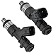 Caltric 2 Fuel Injector Gray Black Plug Pto Mag Compatible with Polaris Ranger 800 4X4 6X6 2011-2017