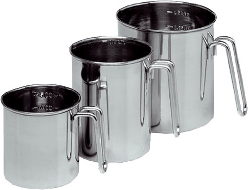 Karl Krüger litermaat, roestvrij staal, zilver, 1 liter