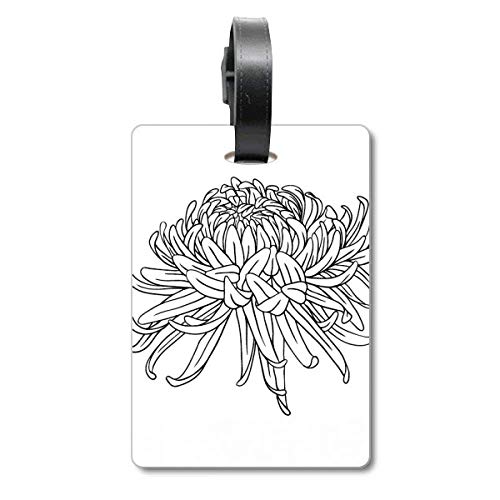 Étiquette pour valise voyage chrysanthème bagage cabine