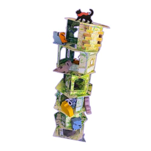 Cat and the Tower juego de mesa cooperativo para 1-5 jugadores miniatura 3