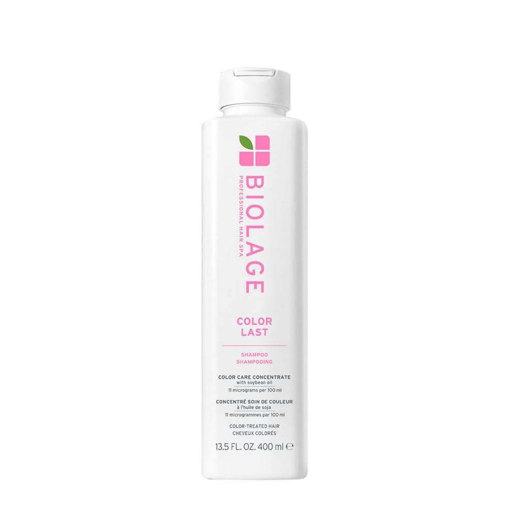 Biolage, Color Last, Shampoing Concentré Brillance, Cheveux Colorés, Nourrit & Protège, Enrichi en Huile de Soja & Acide Stéarique, Formule Végane, 400 ml