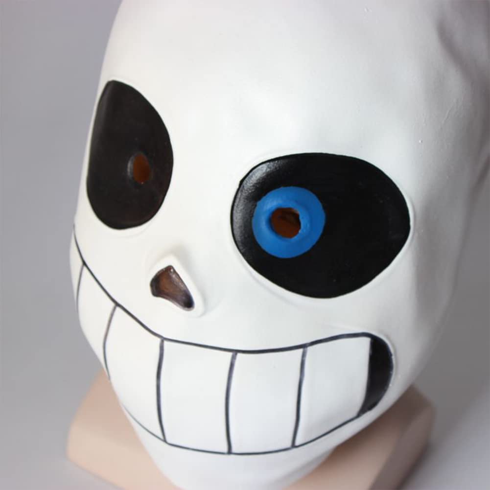 Undertale Sans Cosplay Costume avec tête en latex, hommes Hoodie manteau zip cardigan Casual manches longues cordon Hoodie avec poches