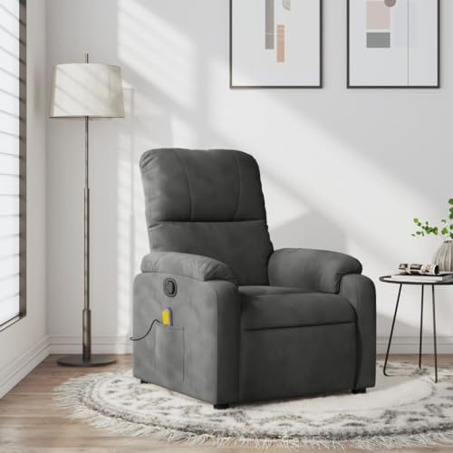 Xichuzi Sillón reclinable de Masaje Tela de Microfibra Gris Oscuro, Sillón De Relax, Sillon Masaje Relax, Sillon Relax Electrico, Hogar Sillon Relax, Sillones Comodos, Sofa Tantra - 373458