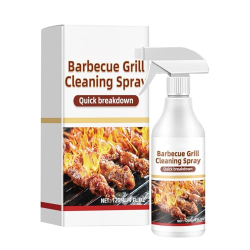 Removedor de óxido para parrilla de barbacoa, desengrasante para parrilla al aire libre, limpiador de parrilla de barbacoa de 120 ml para desengrasar y limpiar rejillas, estantes, pellets, hornos y