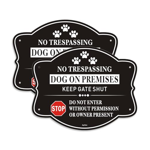 Panneau de signalisation pour clôture Keep Gate Shut - Lot de 2 plaques