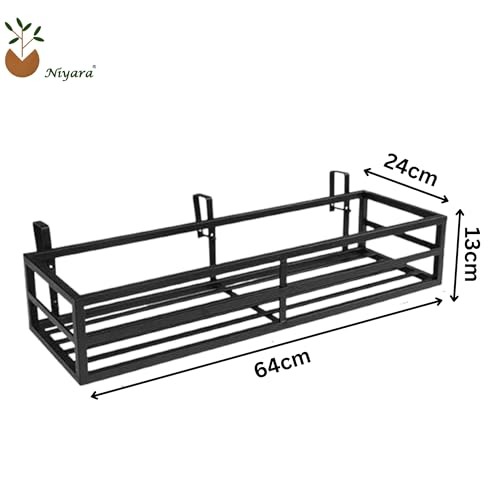 Image of Niyara || Metal Planter Stand || Plant Stand for Pots|| Outdoor Plant Stand (New large railing)