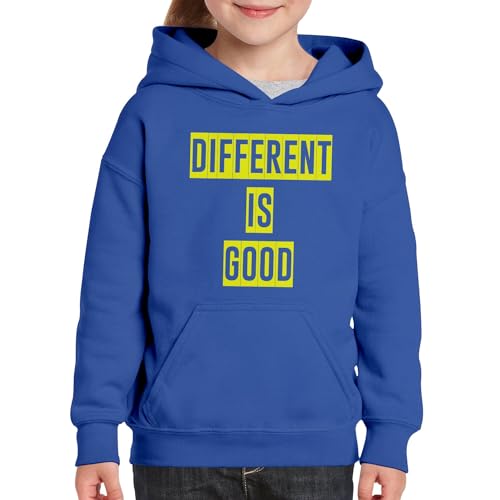 Sweat à capuche enfant Different is Good premium noir en coton bio