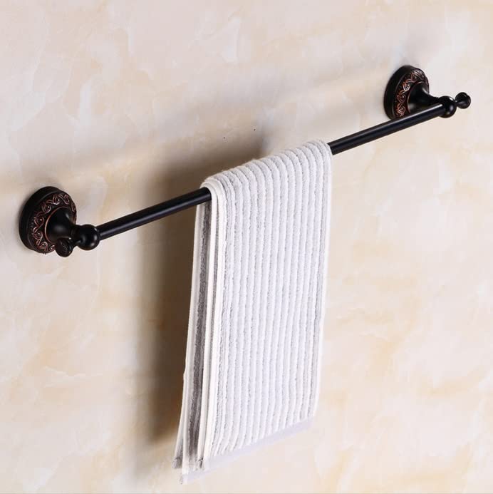 Porte-serviettes mural antique en bronze et étagère de bain style rétro