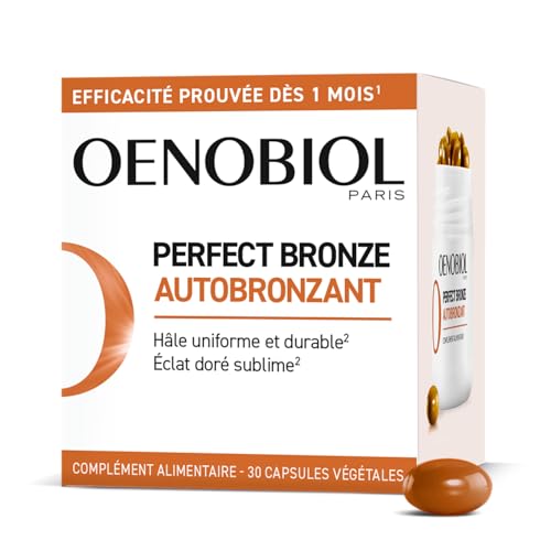Oenobiol Autobronzant Perfect Bronze - Efficace Dès Le 1er mois ans soleil - Concentration de 5 pigments 100% d'origine végétale - Complément Alimentaire 30 Capsules...