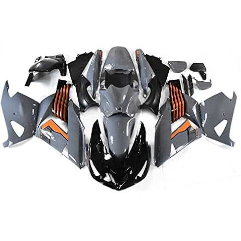 Aoicils ABS Plastic Motorcycle Full Fairing Kit For Kawasaki ZX-14R ZZ-R1400 2006 07 08 09 10 2011 Injection Bodywork Grey Orange Cover