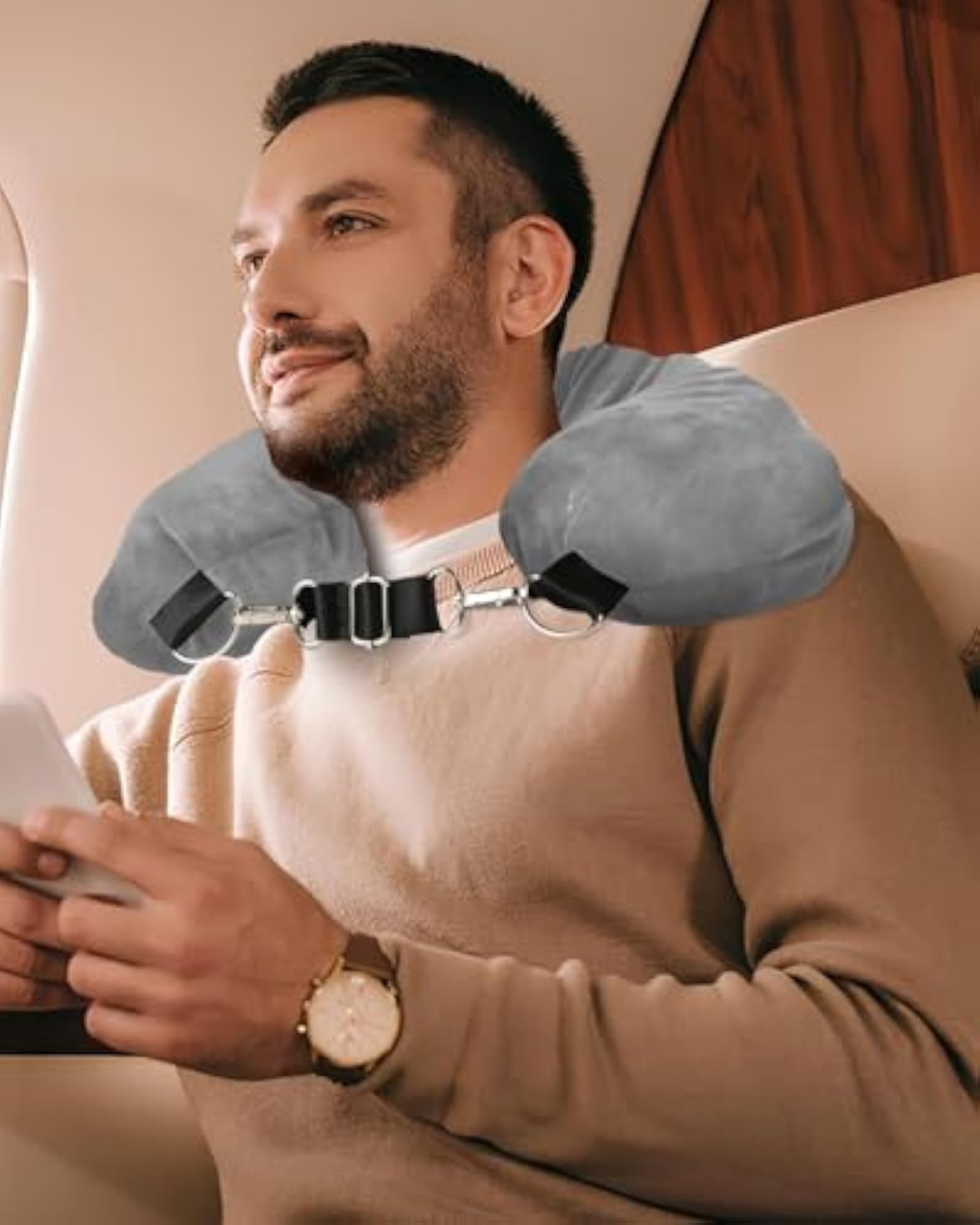 Stuffable Neck Pillow for Travel, Lightweight and Compact Design
