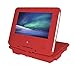 Ematic Personal DVD Player with 7-Inch Swivel Screen, Headphones, Carrying Case, Red