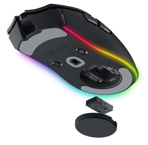 Cobra Pro - Mouse da gioco wireless personalizzabile Chroma RGB (10 controlli personalizzabili, illuminazione cromatica a 11 zone, sensore ottico Focus Pro 30K, HyperSpeed Wireless) Nero - Mouse gaming - Immagine 1