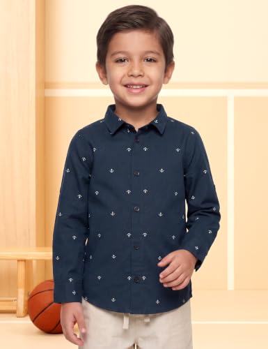 Image of Amazon Brand - Symbol Boys Regular Cotton All Over Printed Full Sleeve Shirt