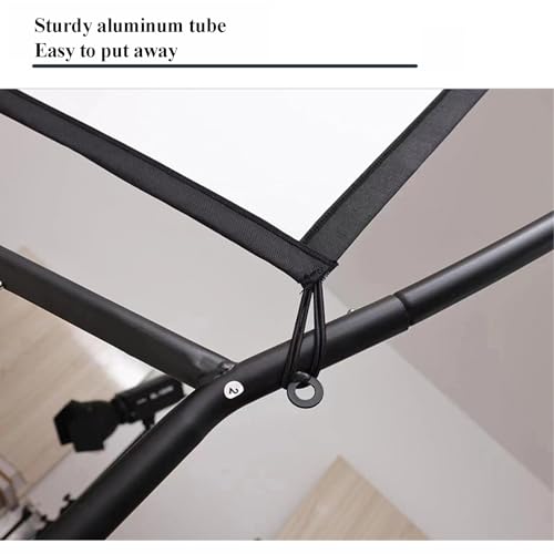 Pantalla para proyector con soporte, pantalla portátil plegable 16:9, marco de aluminio, pantalla de proyección para uso interior y exterior (120 pulgadas) miniatura 3