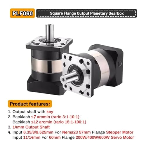 Réducteur de vitesse PLF060 11mm réducteur planétaire Nema 23 servo 200W 400W 600W - 2