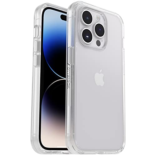 OtterBox iPhone 14 Pro (ONLY) Symmetry Series Case - Clear Ultra-Sleek Wireless Charging Compatible Raised Edges Protect Camera & Screen