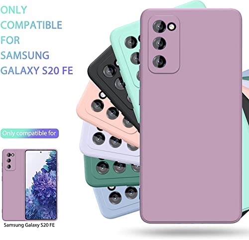 Image of DIZORO Microfiber Cover Compatible with Samsung Galaxy S20Fe Case 6.5 inch, Liquid Silicone Gel Rubber Shockproof Case Soft Microfiber Cloth Lining Cushion Compatible for Samsung 20 Fe (Lilac)