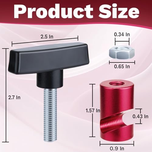 Image of ecocstm 2 PCS Car Hood Prop Struts Clamp, Hood Strut Clamp, Car Hood Holder | Lift Support Retaining Clip, 0.43 Inch Hood Lift Support Clip for Car, Automotive Tools for Tailgate Hatch Car Trunk (Red)