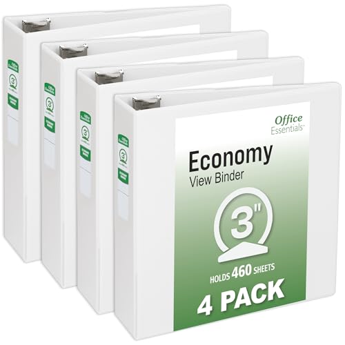 Classeurs blancs 3 anneaux grande capacité 460 feuilles pour archiver vos dossiers
