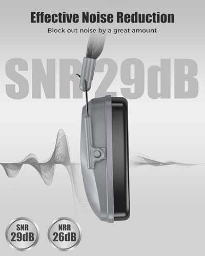 Image of ProCase Hearing Protection Ear Muffs SNR 33dB, Noise Cancelling Headphones | Adjustable NRR 28dB Noise Reduction Earmuffs for Adults & Kids, Shooting, Lawn Mowing, Studying, Autism Sensory Needs