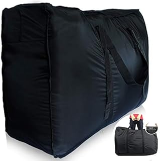 Plago 262Liter Professional Quality Nylon Extra Large Duffel Bag Lightweight Foldable Water Resistant Cargo for Travel College Folding Bike Tent Mattress Closet Storage