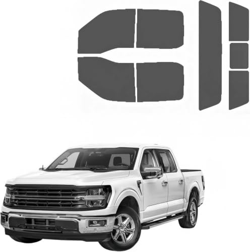 Car Window Tint for Ford F150 Crew (2021-2026), Precut 20% VLT All Side Doors & Rear Window Tint for Cars, 2-Ply, Anti-Glare, Privacy Protection, Full UV and Heat Block - DIY Installation