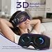 LC-dolida Bluetooth Schlafmaske mit Kopfhörern, Komplettes Blackout & Weich