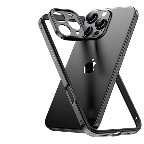 Coque silicone aluminium iPhone 13 Pro Max noire protection thermique antichoc