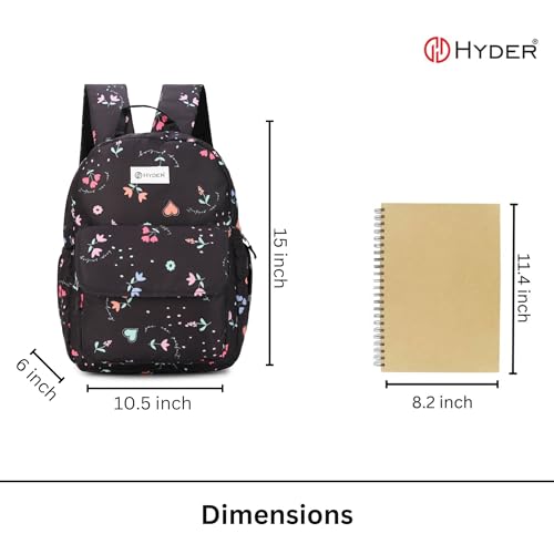 Image of HYDER Bloom 15L Cute & Stylish College Bag for Girls | Padded Laptop Compartment | School, College, Office, Travel & Tuition Bag for Women | Durable Backpack