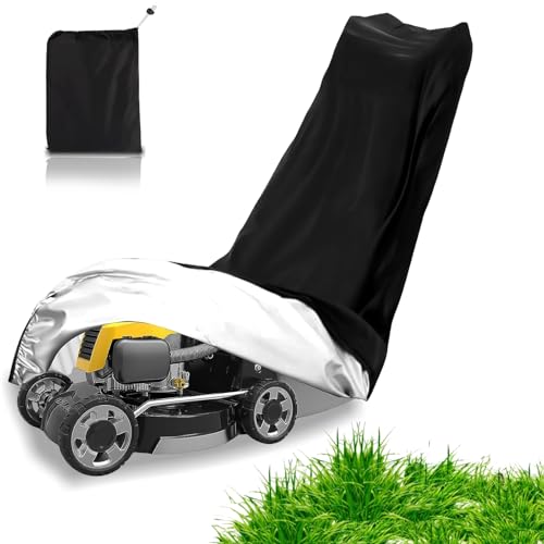 Copertura per Tosaerba, Telo Uuniversale per Tosaerba 195 x 66 x 112 cm, Telo Protettivo Impermeabile per Tosaerba, Coperchio di Protezione con Coulisse, per Riporre il Tosaerba All'aperto