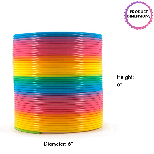 Image of 6 inch 150mm Jumbo Rainbow Coil Spring, for Boys, Girls, Parties, Gifts & Birthdays