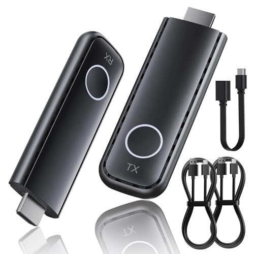 Trasmettitore e Ricevitore HDMI Wireless, Full HD 1080P Dongle HDMI Wireless Extender, Portata...