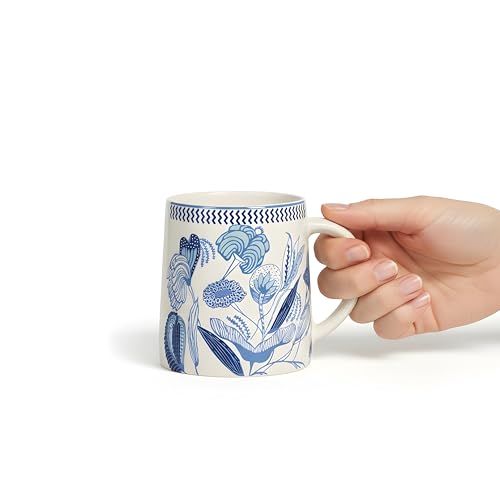 Image of miah decor Ceramic Tea Coffee Cups Set Matte Printed Small Chai Mug Drinkware Microwave Safe for Home & Restaurant-300 ml (MD-742)