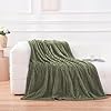 Puncuntex Flannel Fleece Throw Blanket Olive Green 50"×60" #1